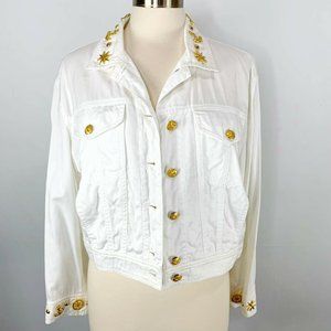 Vintage Mondi Cropped Jacket Nautical Buttons